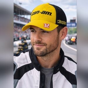 Can-Am Kappa Yellow Black Racing Baseball Cap BRP Motorsport Adjustable Hat OS